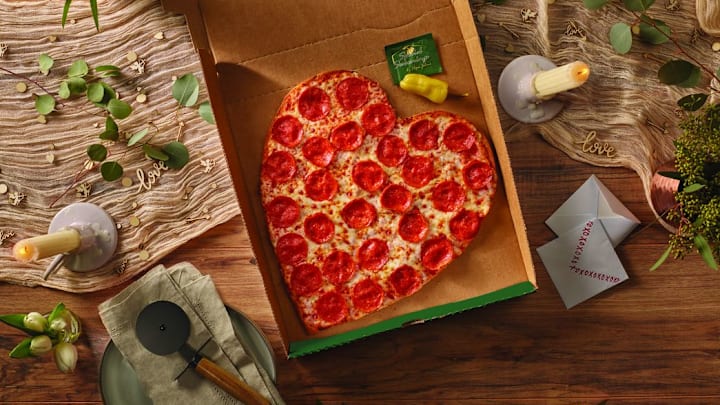 Papa Johns Heart-Shaped Pizza
