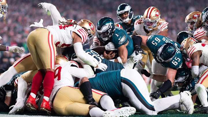 The Eagles are favored against the 49ers in the Wild Card Round of the NFL Playoffs. The Eagles are favored against the 49ers in the Wild Card Round of the NFL Playoffs.