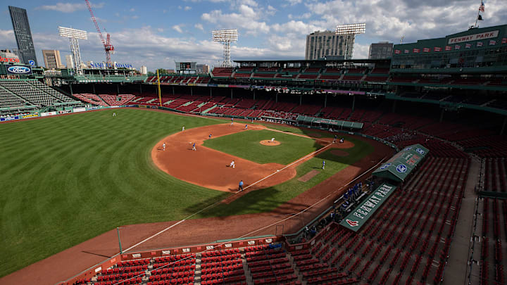 Sep 6, 2020; Boston, Massachusetts, USA; An empty Fenway Park is seen during the game between the Boston Red Sox and the Toronto Blue Jays. Mandatory Credit: Winslow Townson-Imagn Images