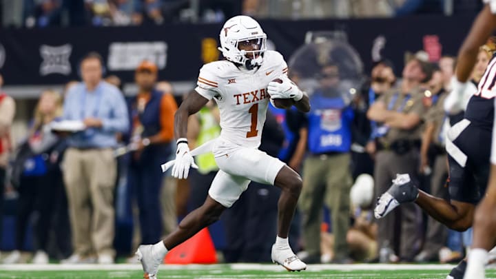 Xavier Worthy has 2,755 career receiving yards at Texas