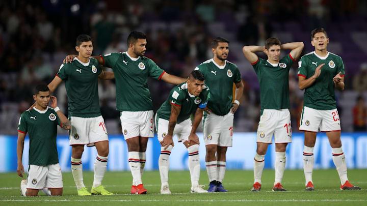 Jugadores de las Chivas del Guadalajara en el Mundial de Clubes 2018.