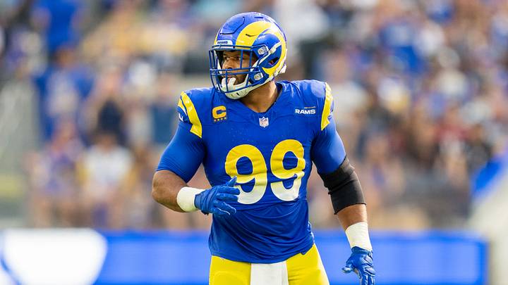Aaron Donald worked out for the Rams again this weekend as he continues to weigh coming out of retirement. Aaron Donald worked out for the Rams again this weekend as he continues to weigh coming out of retirement.