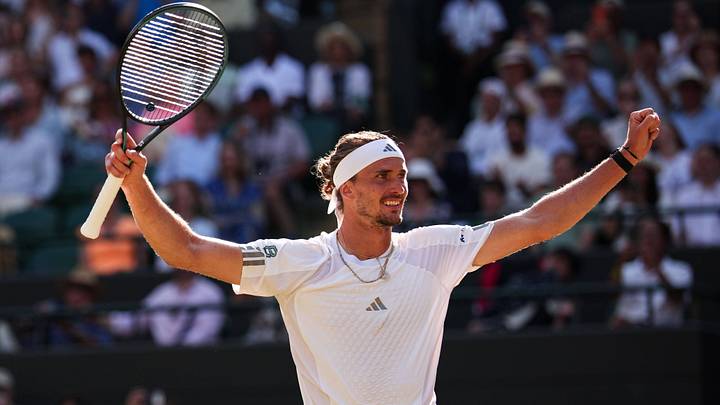 Alexander Zverev defeated Taylor Fritz at Wimbledon. Alexander Zverev defeated Taylor Fritz at Wimbledon.