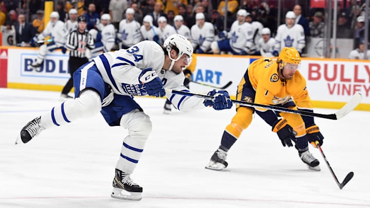 The Maple Leafs are set as home favorites to the Predators on Wednesday night.