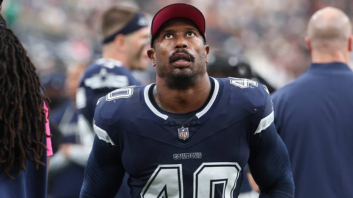 Dallas Cowboys outside linebacker Von Miller (40) on the sideline during the game against the Houston Texans at Reliant Stadium. Mandatory Credit: Troy Taormina-Imagn Images Dallas Cowboys outside linebacker Von Miller (40) on the sideline during the game against the Houston Texans at Reliant Stadium. Mandatory Credit: Troy Taormina-Imagn Images