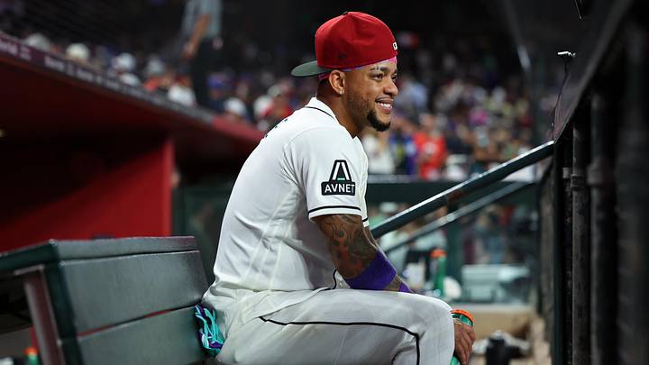 Jun 4, 2026; Phoenix, Arizona, USA; Arizona Diamondbacks second baseman Ketel Marte (4) looks on after hitting a walk-off home run against the Los Angeles Dodgers in the ninth inning at Chase Field. Mandatory Credit: Anna Carrington-Imagn Images Jun 4, 2026; Phoenix, Arizona, USA; Arizona Diamondbacks second baseman Ketel Marte (4) looks on after hitting a walk-off home run against the Los Angeles Dodgers in the ninth inning at Chase Field. Mandatory Credit: Anna Carrington-Imagn Images