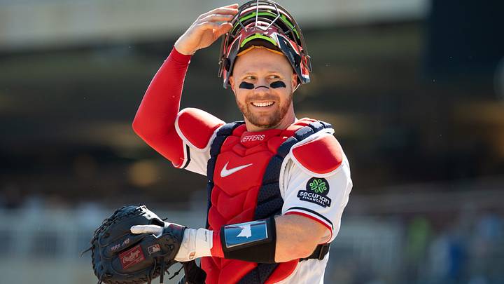 Minnesota Twins catcher Ryan Jeffers (27) prepares for the first pitch. Credit: Matt Blewett-Imagn Images Minnesota Twins catcher Ryan Jeffers (27) prepares for the first pitch. Credit: Matt Blewett-Imagn Images