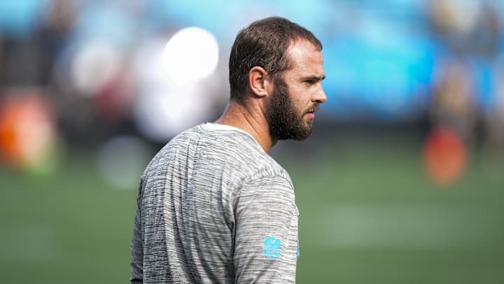 Aug 21, 2025; Charlotte, North Carolina, USA; Carolina Panthers wide receiver Hunter Renfrow (13) during pregame warmups against the Pittsburgh Steelers at Bank of America Stadium. Mandatory Credit: Jim Dedmon-Imagn Images Aug 21, 2025; Charlotte, North Carolina, USA; Carolina Panthers wide receiver Hunter Renfrow (13) during pregame warmups against the Pittsburgh Steelers at Bank of America Stadium. Mandatory Credit: Jim Dedmon-Imagn Images