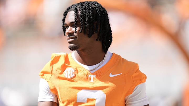 Tennessee defensive back Jermod McCoy (3) before a college football game between Tennessee and UAB at Neyland Stadium in Knoxville, Tenn., on Sept. 20, 2025.