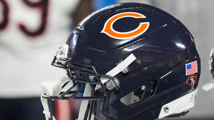 Aug 22, 2025; Kansas City, Missouri, USA; A general view of a Chicago Bears helmet against the Kansas City Chiefs during the second half of the game at GEHA Field at Arrowhead Stadium. Mandatory Credit: Denny Medley-Imagn Images Aug 22, 2025; Kansas City, Missouri, USA; A general view of a Chicago Bears helmet against the Kansas City Chiefs during the second half of the game at GEHA Field at Arrowhead Stadium. Mandatory Credit: Denny Medley-Imagn Images