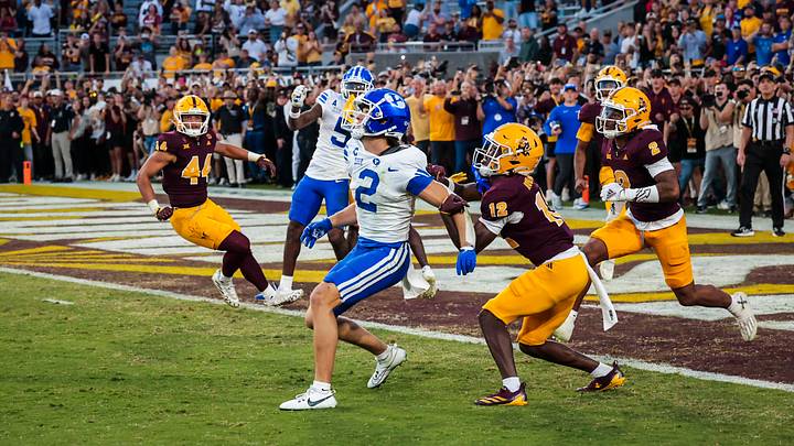 BYU wide receiver Chase Roberts against Arizona State
