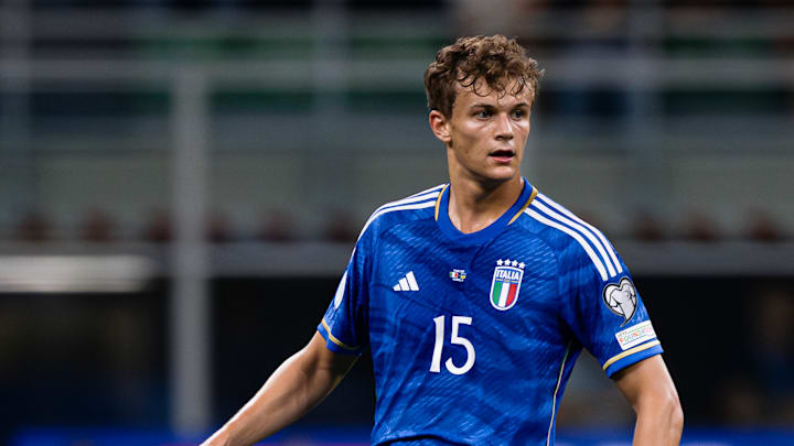 Giorgio Scalvini of Italy in action during the UEFA EURO...