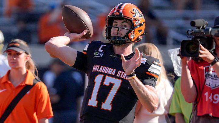 OSU quarterback Drew Mestemaker. OSU quarterback Drew Mestemaker.