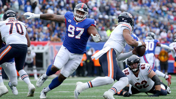 The raging presence of Giants defensive tackle Dexter Lawrence is certain to be high priority for the Bears offensive line.