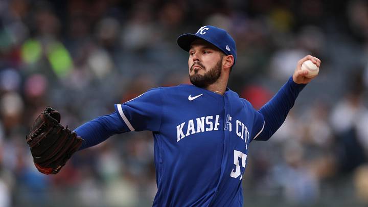 Apr 19, 2026; Bronx, New York, USA; Kansas City Royals pitcher Cole Ragans (55) delivers a pitch during the first inning against the New York Yankees at Yankee Stadium. Mandatory Credit: Vincent Carchietta-Imagn Images Apr 19, 2026; Bronx, New York, USA; Kansas City Royals pitcher Cole Ragans (55) delivers a pitch during the first inning against the New York Yankees at Yankee Stadium. Mandatory Credit: Vincent Carchietta-Imagn Images