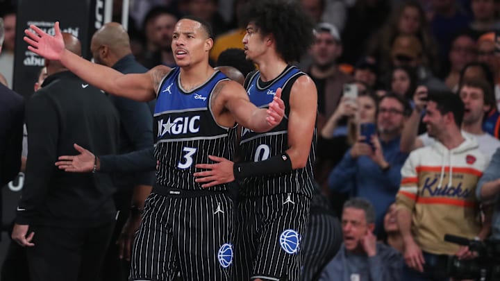 Bane reacts to a call in the fourth quarter of the Magic’s loss to the Knicks on Sunday.