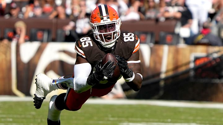 Cleveland Browns tight end David Njoku.