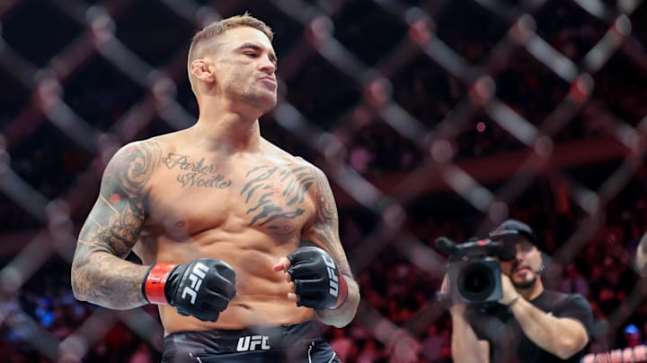 Nov 12, 2022; New York, NY, USA; Dustin Poirier before his bout against Michael Chandler during UFC