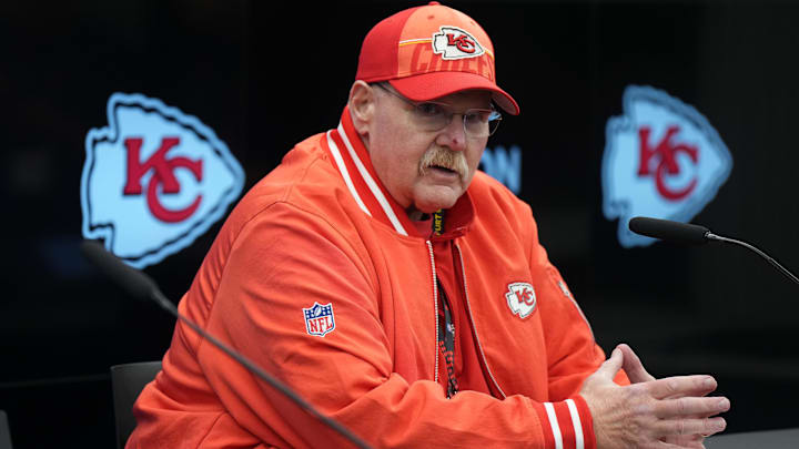  Kansas City Chiefs coach Andy Reid during a press conference at DFB Campus.