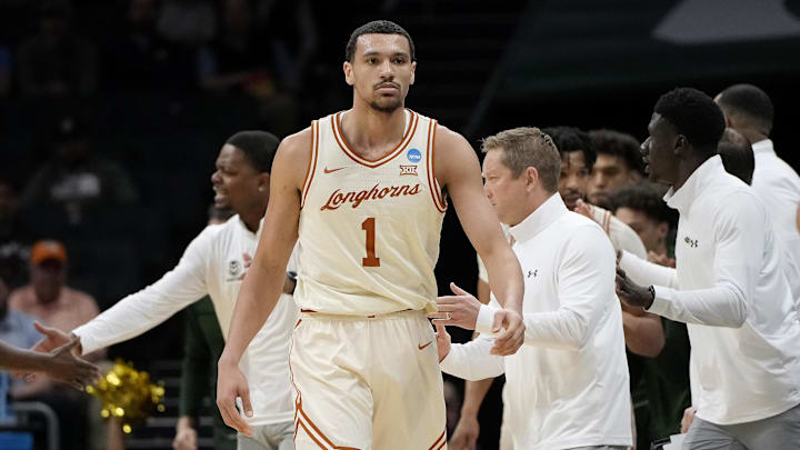 Mar 21, 2024; Charlotte, NC, USA; Texas Longhorns forward Dylan Disu (1).