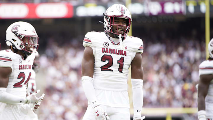 South Carolina football defensive backs Nick Emmanwori and Jalon Kilgore