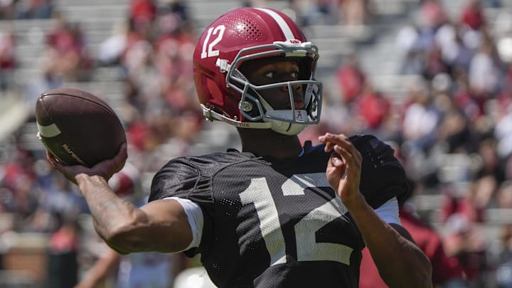 Alabama quarterback Keelon Russell (12)