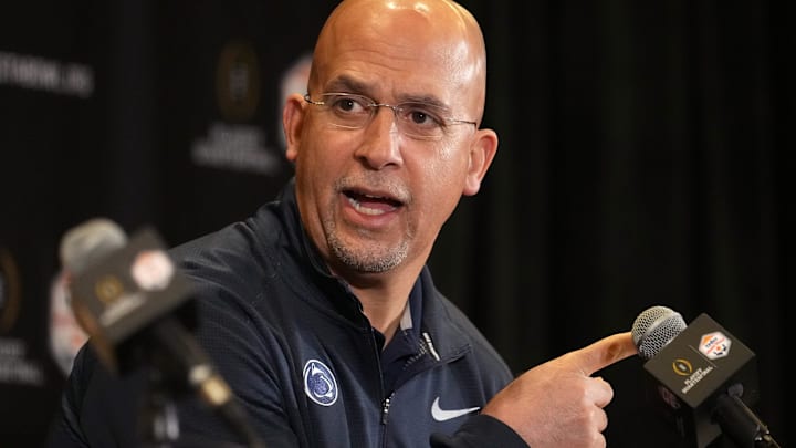 Penn State head coach James Franklin speaks to the media on Sunday ahead of their Fiesta Bowl matchup against Boise State.