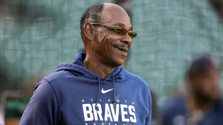 Aug 25, 2023; San Francisco, California, USA; Atlanta Braves third base coach Ron Washington (37)