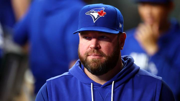 Toronto Blue Jays manager John Schneider looks onto the field against the Arizona Diamondbacks at Chase Field. Toronto Blue Jays manager John Schneider looks onto the field against the Arizona Diamondbacks at Chase Field.