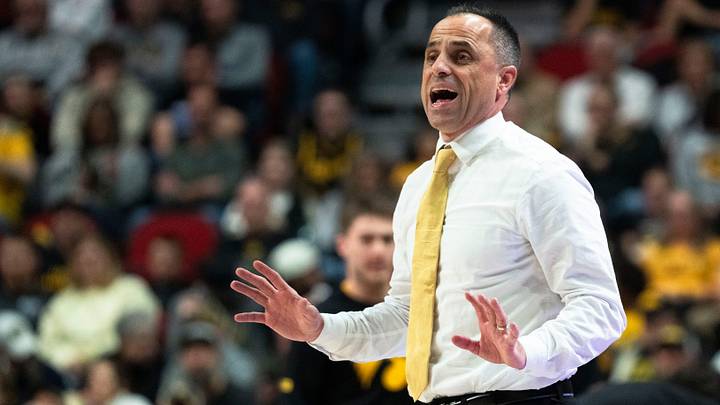 Iowa head coach Ben McCollum calls to players during a game at Casey's Center on Saturday, Dec. 20, 2025 in Des Moines.