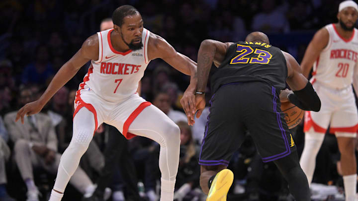 LeBron James got the best of Kevin Durant in the Lakers’ Game 2 win over the Rockets on Tuesday night.
