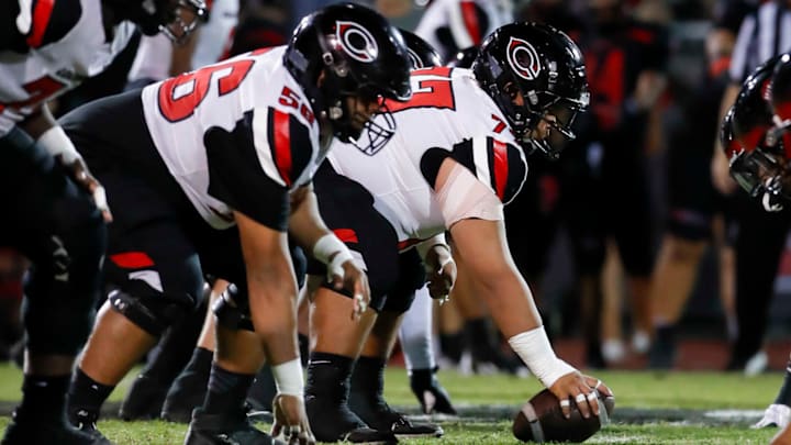 Corona Centennial's offensive line will need to play its 'A' game to keep Mater Dei in check during Friday's home game against the Monarchs. 