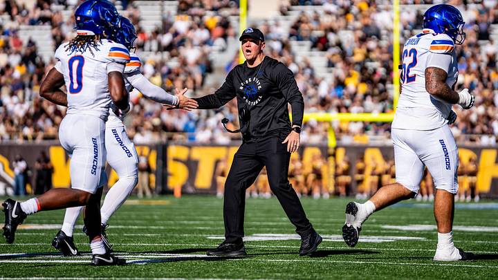 Boise State head coach Spencer Danielson. Boise State head coach Spencer Danielson.