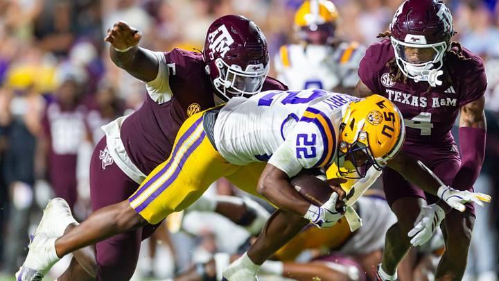 Harlem Berry 22, LSU Tigers take on the Texas A&M Aggies. October 25, 2025; Baton Rouge, Louisiana, USA; at Tiger Stadium. Saturday, Oct. 25, 2025. Harlem Berry 22, LSU Tigers take on the Texas A&M Aggies. October 25, 2025; Baton Rouge, Louisiana, USA; at Tiger Stadium. Saturday, Oct. 25, 2025.