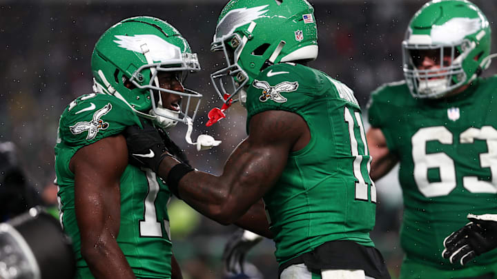 Olamide Zaccheaus (L), A.J. Brown (R), Philadelphia Eagles