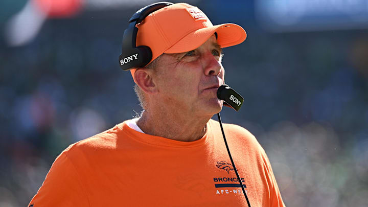 Denver Broncos head coach Sean Payton looks on in the second half against the Philadelphia Eagles at Lincoln Financial Field. Denver Broncos head coach Sean Payton looks on in the second half against the Philadelphia Eagles at Lincoln Financial Field.