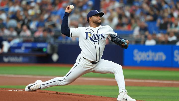 Sep 19, 2026; St. Petersburg, Florida, USA; Tampa Bay Rays pitcher Freddy Peralta (51) throws a pitch during the first inning against the Boston Red Sox at Tropicana Field. Mandatory Credit: Kim Klement Neitzel-Imagn Images Sep 19, 2026; St. Petersburg, Florida, USA; Tampa Bay Rays pitcher Freddy Peralta (51) throws a pitch during the first inning against the Boston Red Sox at Tropicana Field. Mandatory Credit: Kim Klement Neitzel-Imagn Images