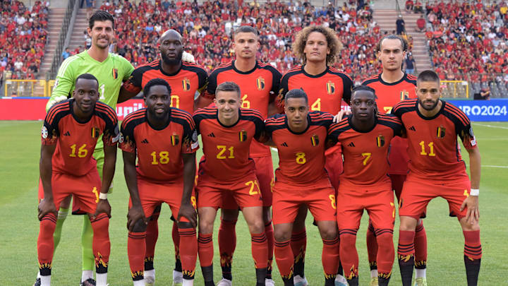 Courtois with Belgium during Euro 2024 qualifying Courtois with Belgium during Euro 2024 qualifying