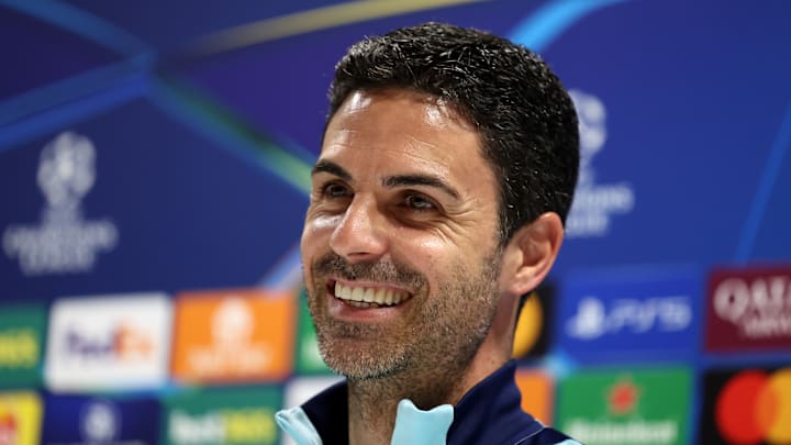 Arsenal FC Training Session And Press Conference - UEFA Champions League 2024/25 Semi Final First