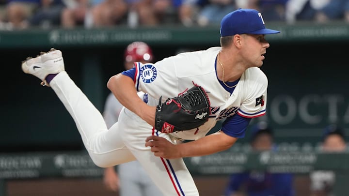 Texas Rangers starting pitcher MacKenzie Gore.