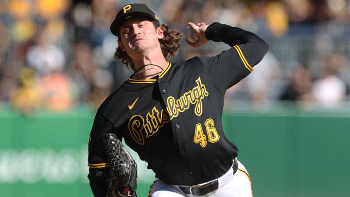 Sep 24, 2026; Pittsburgh, Pennsylvania, USA; Pittsburgh Pirates relief pitcher Mason Montgomery (46) pitches against the St. Louis Cardinals during the ninth inning at PNC Park. Mandatory Credit: Charles LeClaire-Imagn Images Sep 24, 2026; Pittsburgh, Pennsylvania, USA; Pittsburgh Pirates relief pitcher Mason Montgomery (46) pitches against the St. Louis Cardinals during the ninth inning at PNC Park. Mandatory Credit: Charles LeClaire-Imagn Images