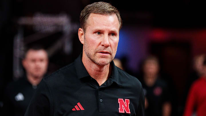 Nebraska head coach Fred Hoiberg walks onto the court before the game against Maryland Eastern Shore.