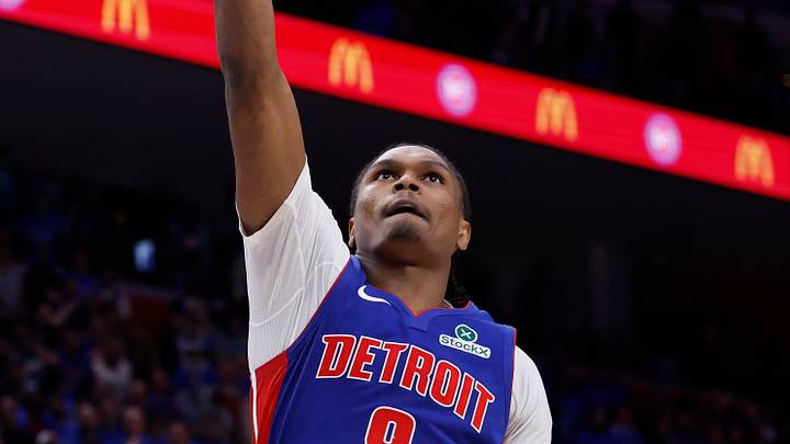 May 13, 2026; Detroit, Michigan, USA; Detroit Pistons guard Ausar Thompson (9) shoots in the second half against the Cleveland Cavaliers during game five of the second round of the 2026 NBA Playoffs at Little Caesars Arena. Mandatory Credit: Rick Osentoski-Imagn Images May 13, 2026; Detroit, Michigan, USA; Detroit Pistons guard Ausar Thompson (9) shoots in the second half against the Cleveland Cavaliers during game five of the second round of the 2026 NBA Playoffs at Little Caesars Arena. Mandatory Credit: Rick Osentoski-Imagn Images