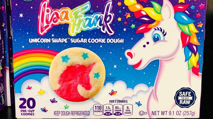 Lisa Frank cookie dough box cover Lisa Frank cookie dough box cover