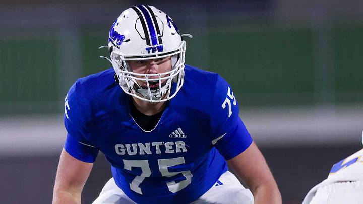 Gunter's Caleb Siler is one of the top returning offensive linemen in Texas in 2026. 