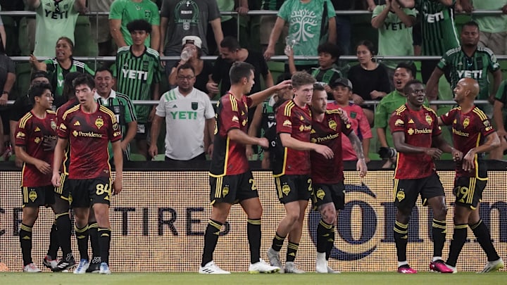 Aug 30, 2023; Austin, Texas, USA; Seattle Sounders midfielder Albert Rusnak (11) celebrates with