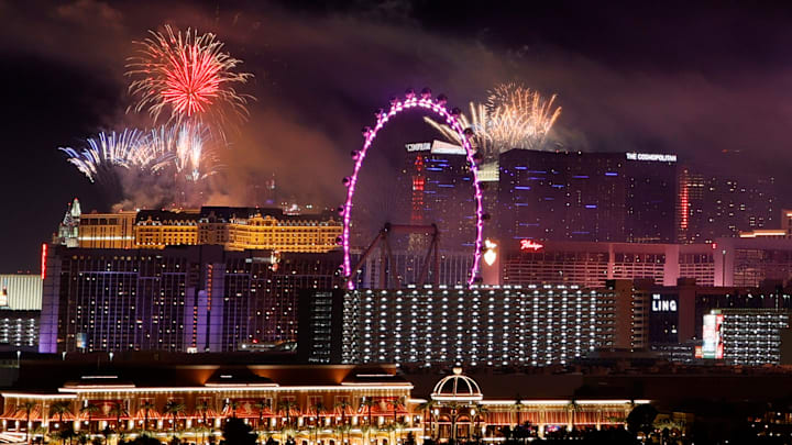 Las Vegas Throws July 4th Celebration With Fireworks From Strip Resort Rooftops