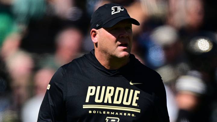 Purdue Boilermakers head coach Barry Odom before the game against Notre Dame.