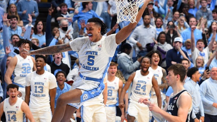 Feb 3, 2024; Chapel Hill, North Carolina, USA; North Carolina Tar Heels forward Armando Bacot (5)