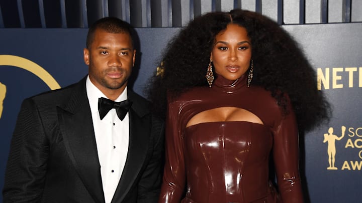 Feb. 24, 2024: Steelers quarterback Russell Wilson and his wife, Ciara, attend the SAG Awards in Los Angeles.